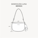 Bandolera Luna - Marrón chocolate