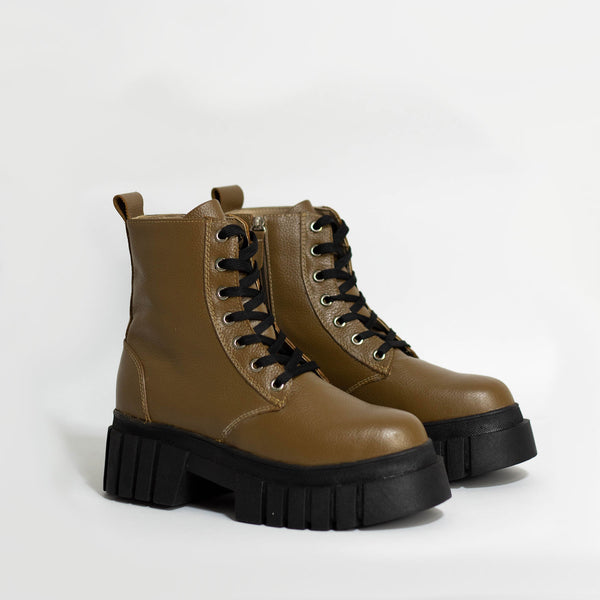 VICTORIA COMBAT BOOT - VERDE