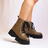 VICTORIA COMBAT BOOT - VERDE PACAY